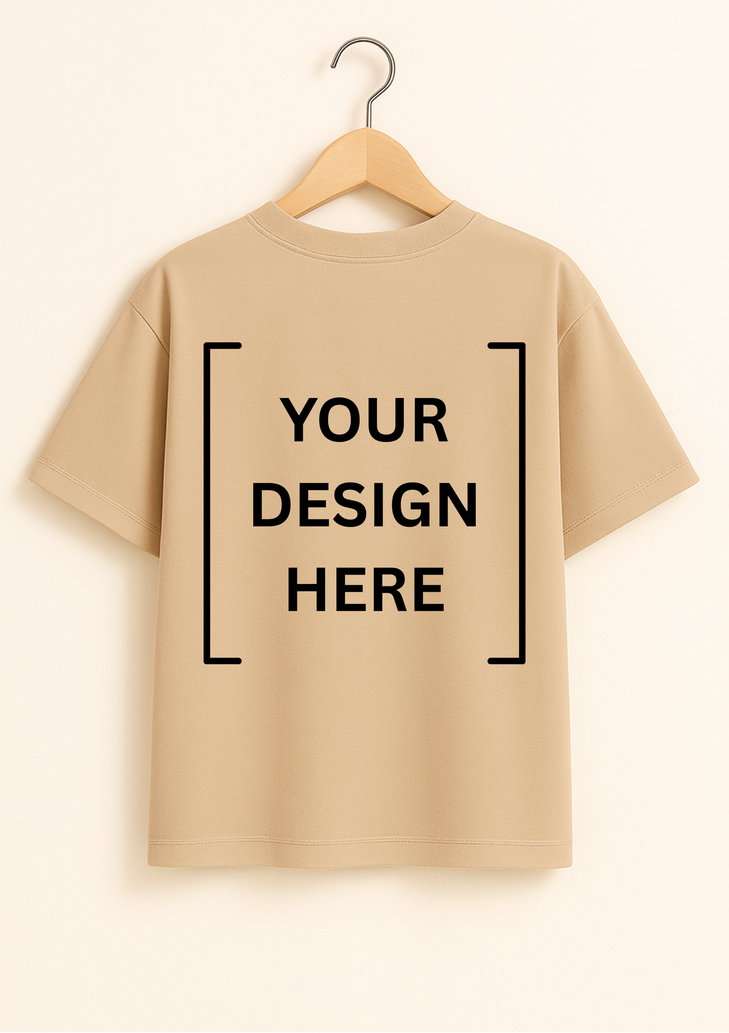 Beige Oversized T Shirt