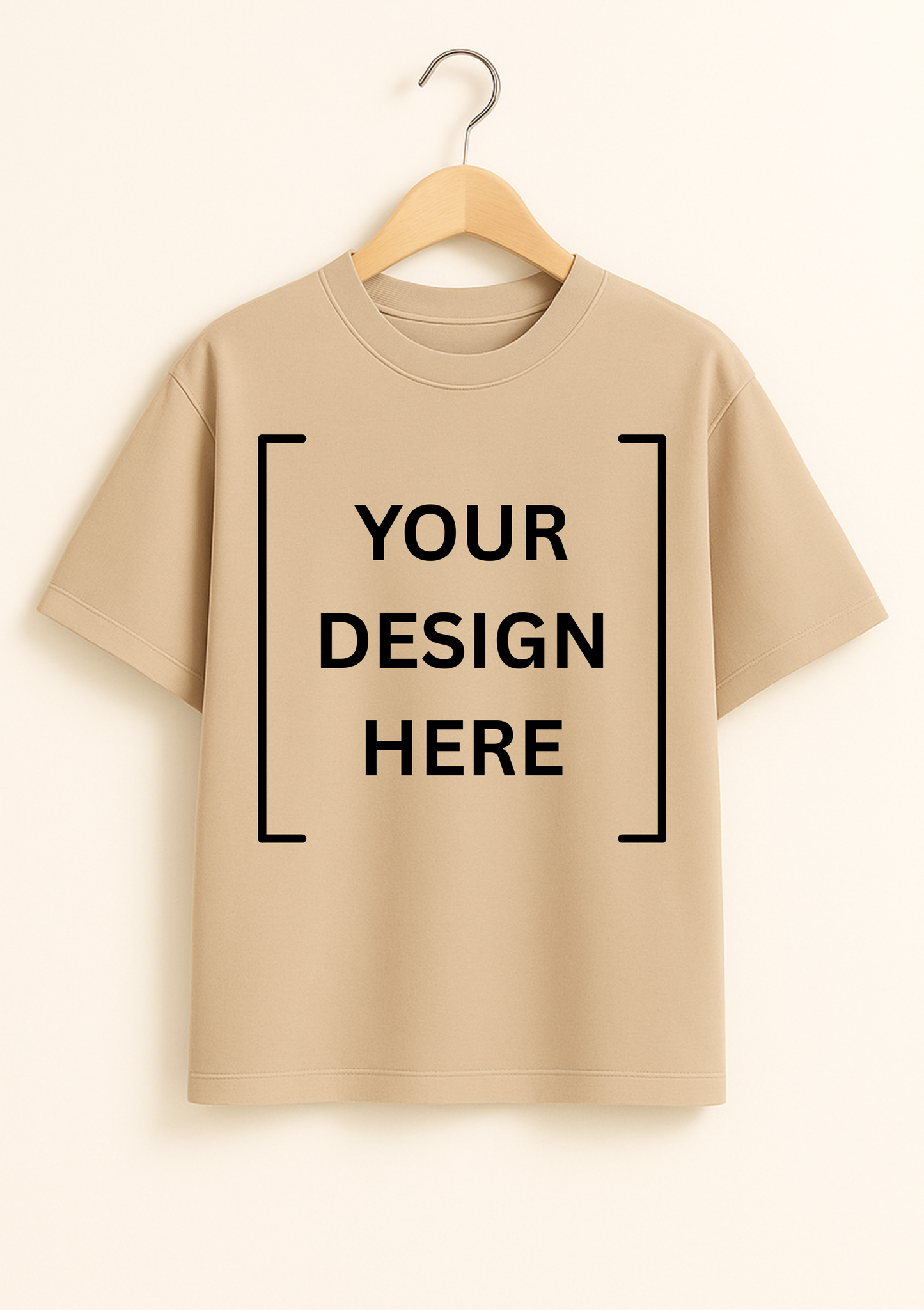 Beige Oversized T Shirt