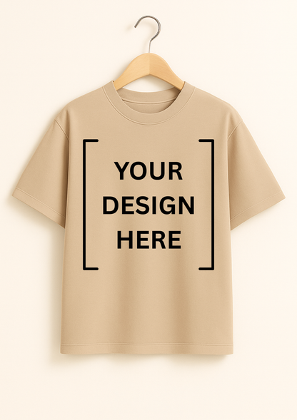 Beige Oversized T Shirt