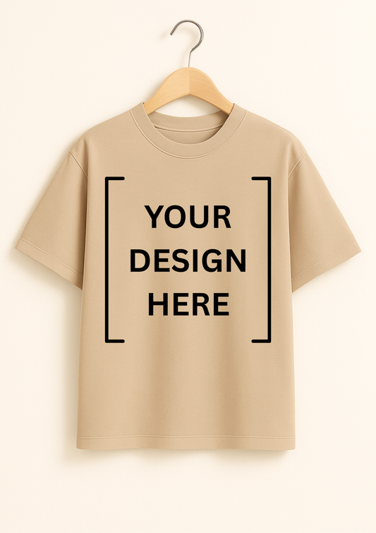 Beige Oversized T Shirt