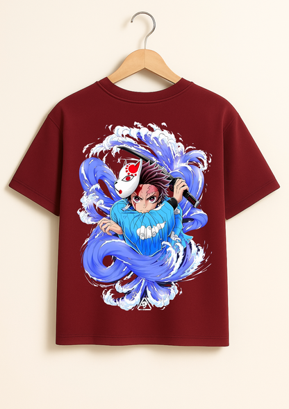 Tanjiro Water Fury - Oversized T Shirt